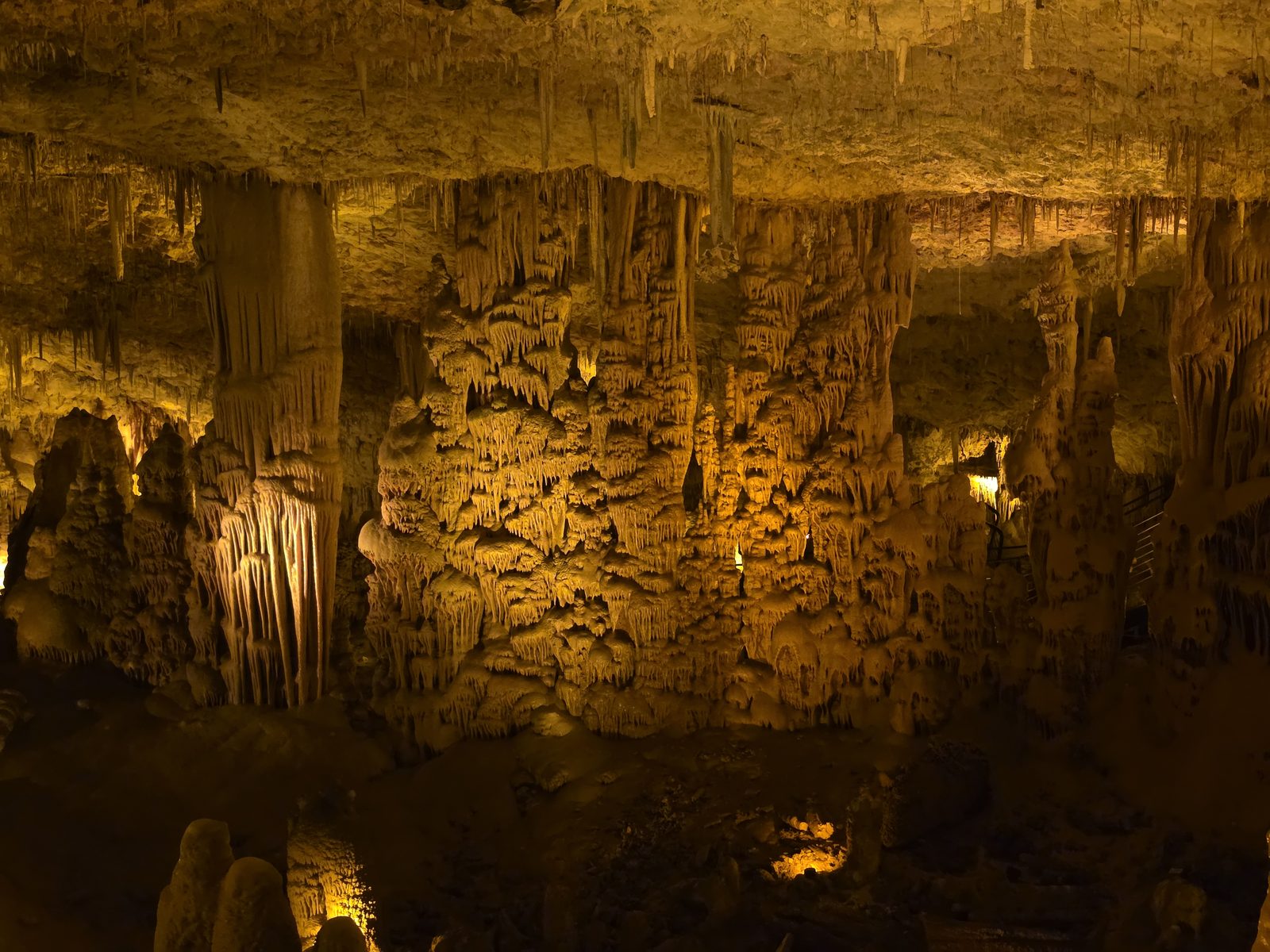 Stalactite formations in Soreq Cave