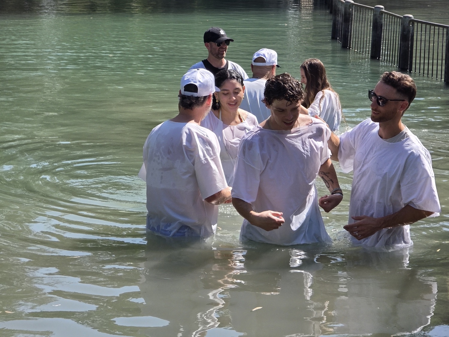 Coming up out of the water