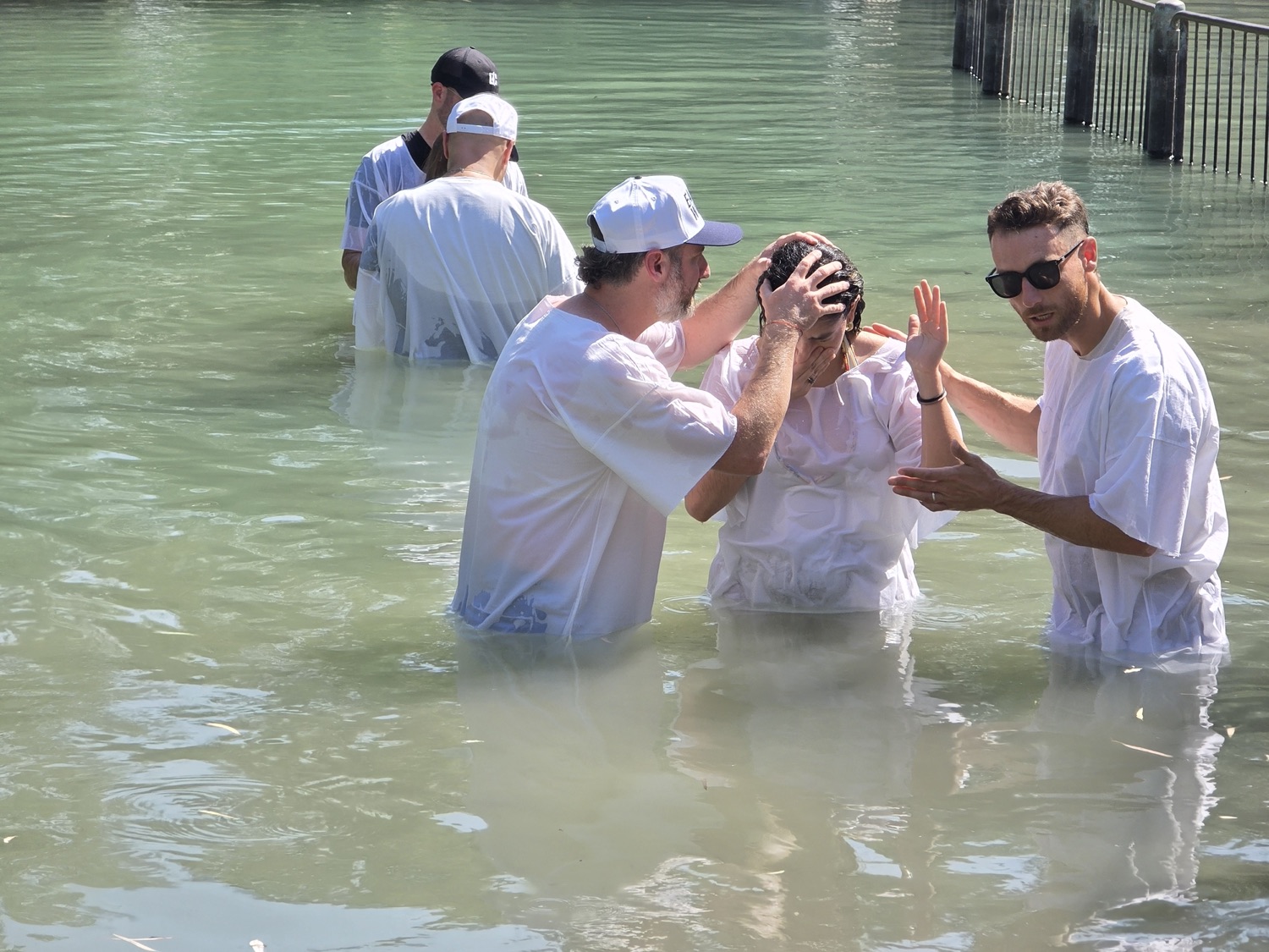 Praying over one of the group